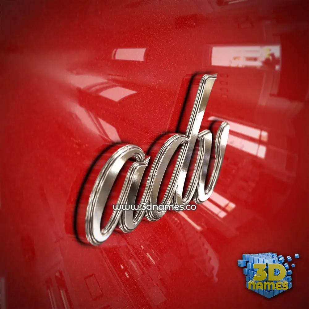 adv in Car Paint style - 3D name wallpaper