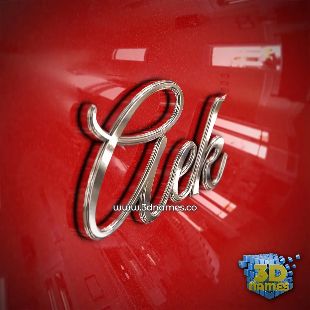 aek in Car Paint style - 3D name wallpaper