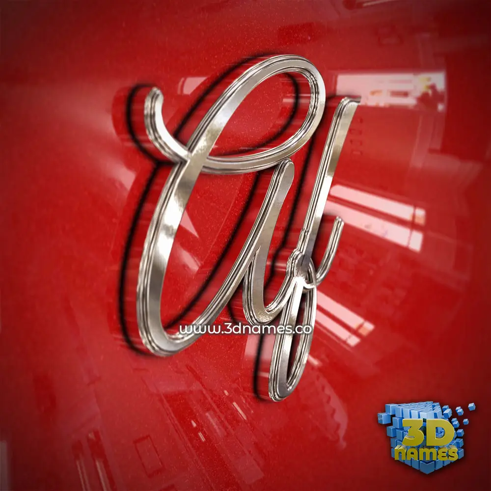 af in Car Paint style - 3D name wallpaper