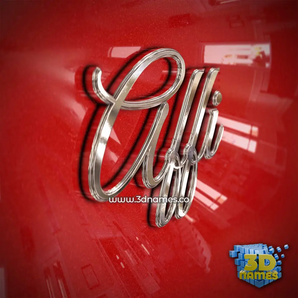 affi in Car Paint style - 3D name wallpaper