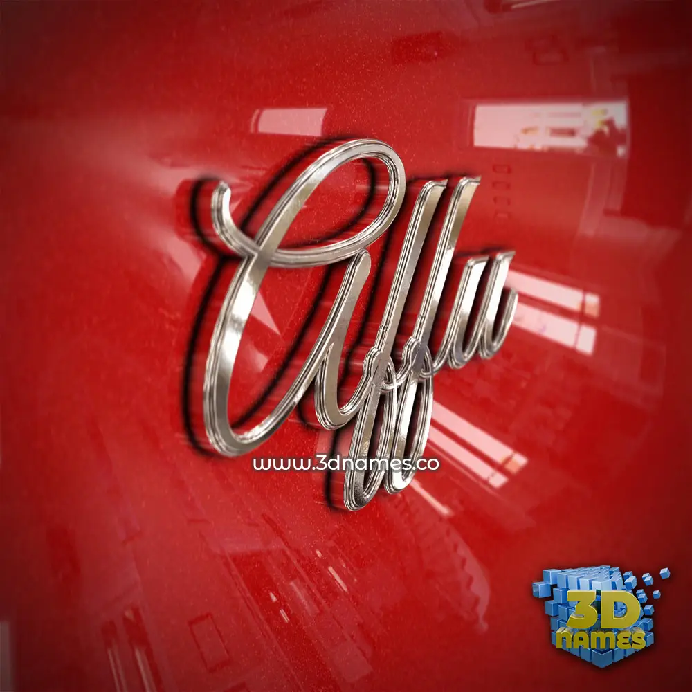 affu in Car Paint style - 3D name wallpaper