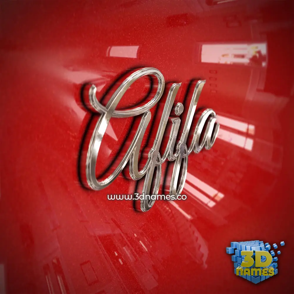 afifa in Car Paint style - 3D name wallpaper