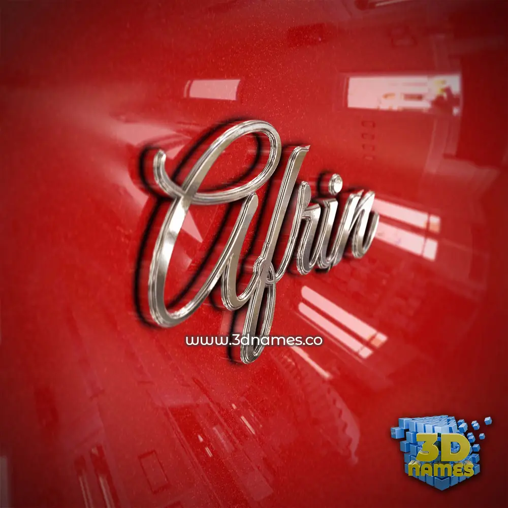 afrin in Car Paint style - 3D name wallpaper