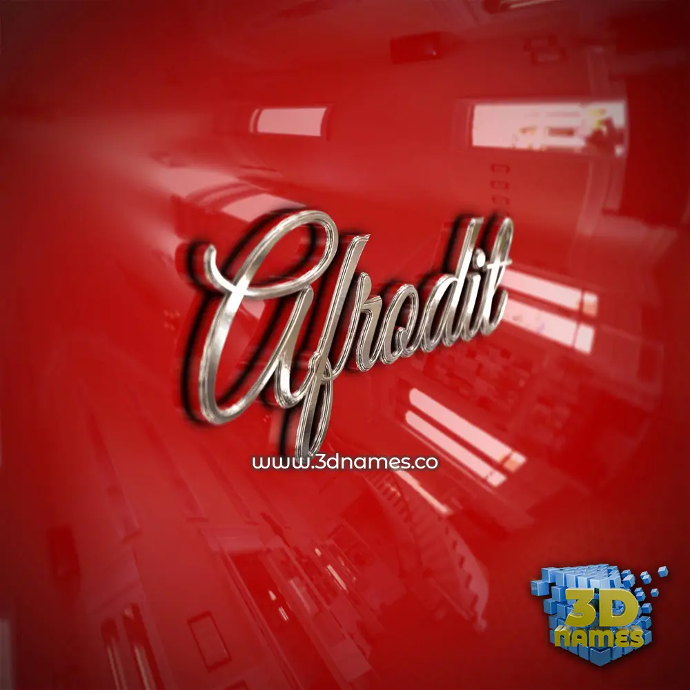 afrodit in Car Paint style - 3D name wallpaper