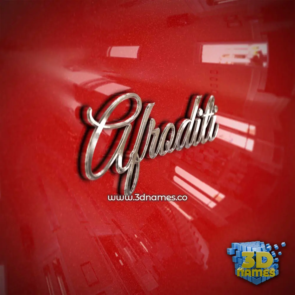 afroditi in Car Paint style - 3D name wallpaper