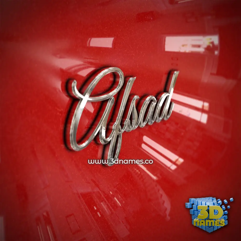 afsad in Car Paint style - 3D name wallpaper