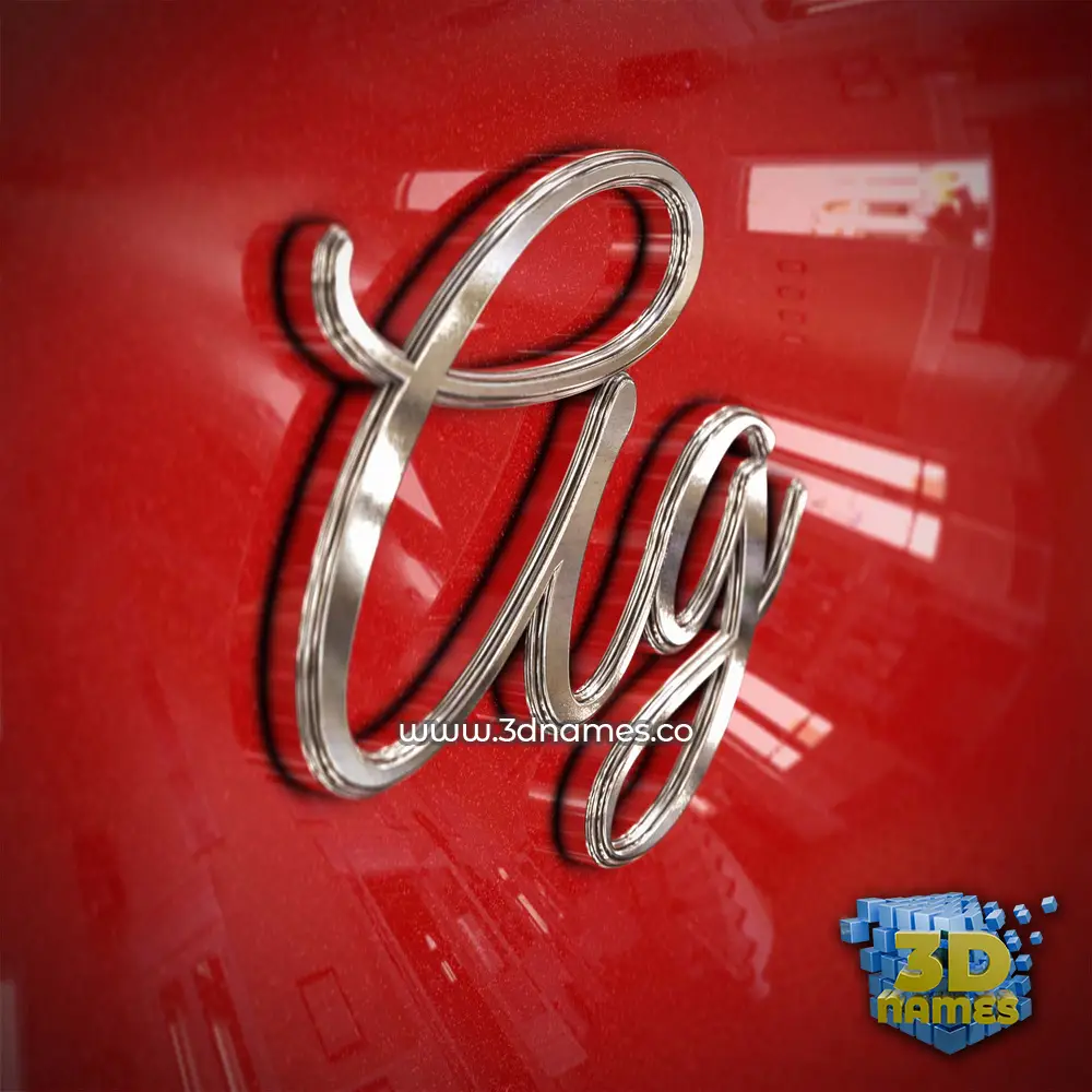 ag in Car Paint style - 3D name wallpaper