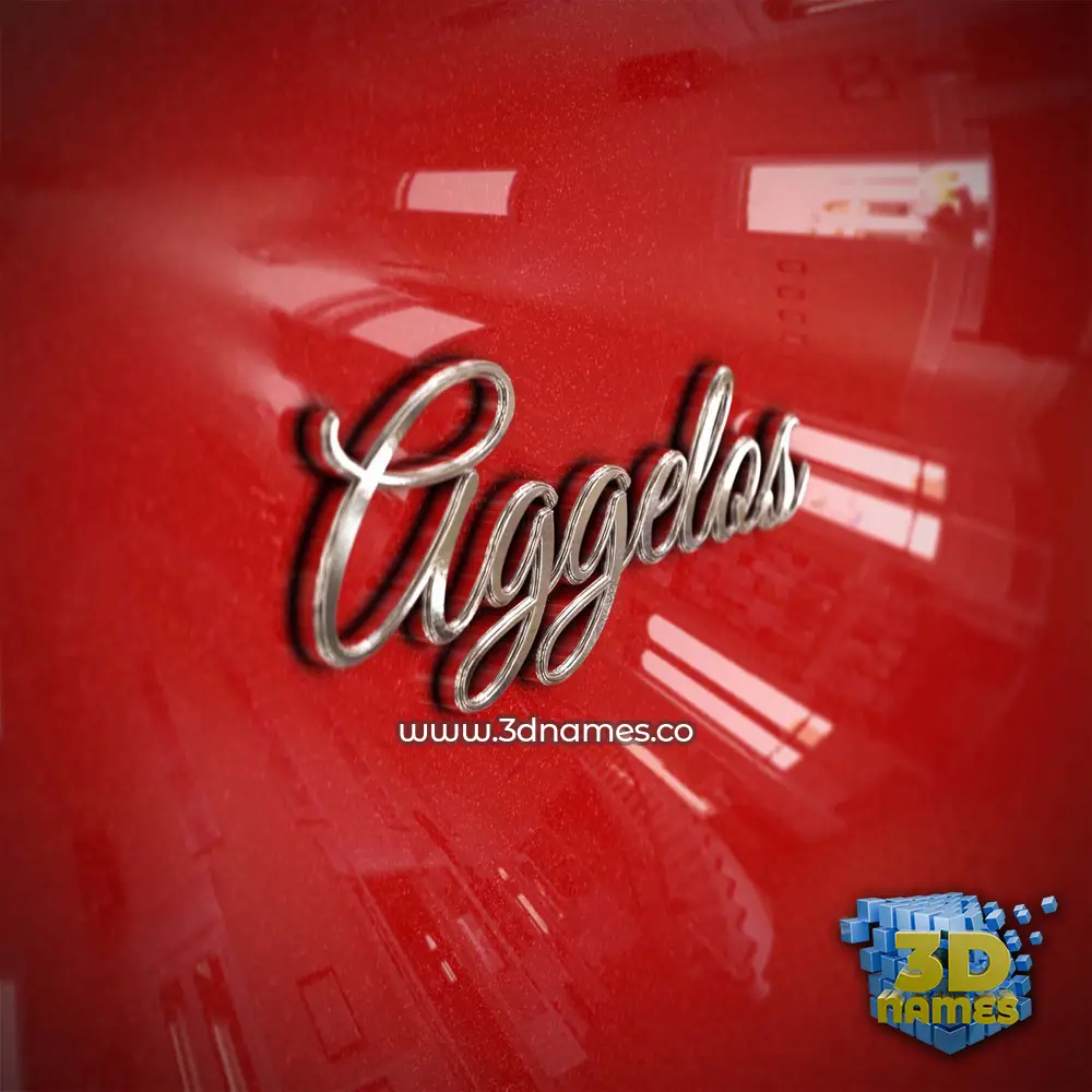 aggelos in Car Paint style - 3D name wallpaper