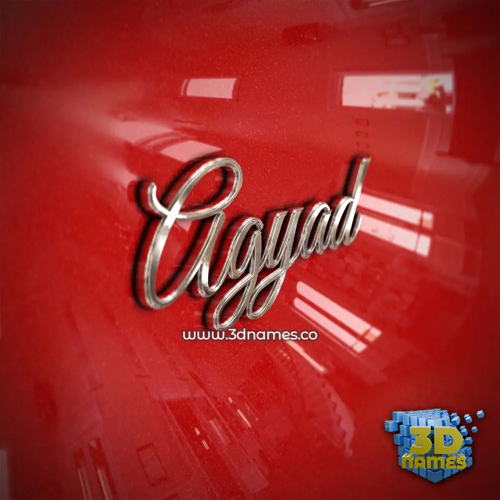 agyad in Car Paint style - 3D name wallpaper