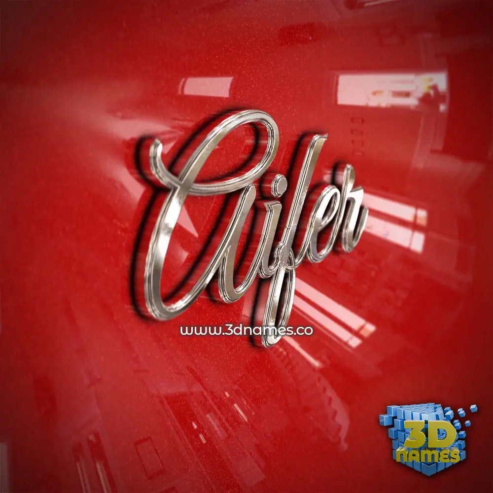 aifer in Car Paint style - 3D name wallpaper