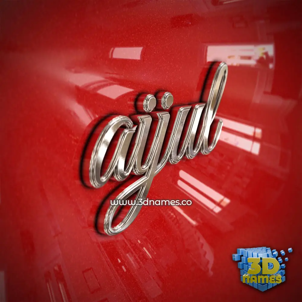 aijul in Car Paint style - 3D name wallpaper