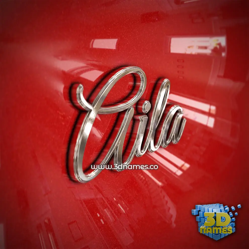 aila in Car Paint style - 3D name wallpaper