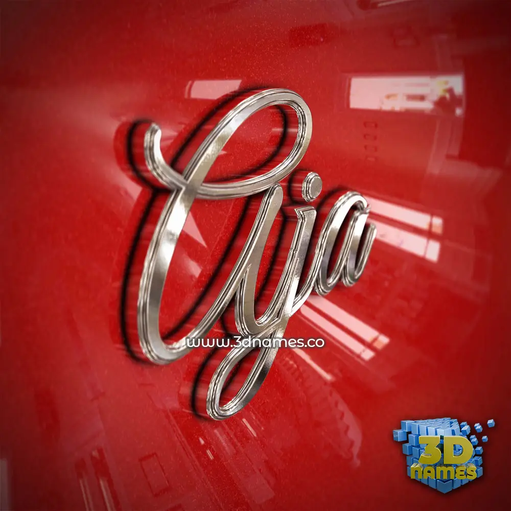 aja in Car Paint style - 3D name wallpaper