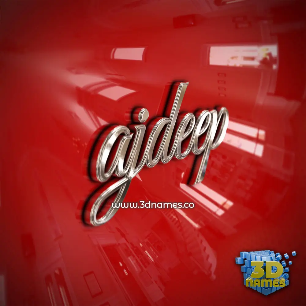 ajdeep in Car Paint style - 3D name wallpaper