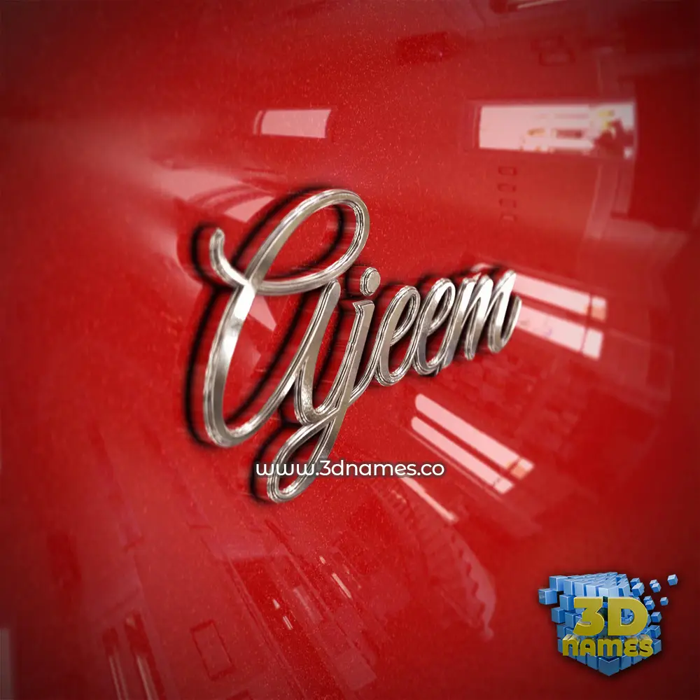 ajeem in Car Paint style - 3D name wallpaper