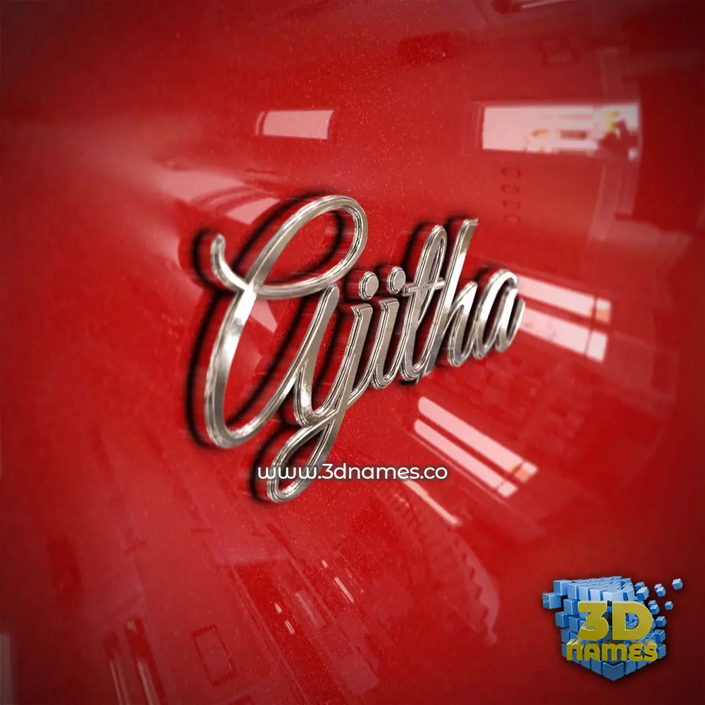 ajitha in Car Paint style - 3D name wallpaper