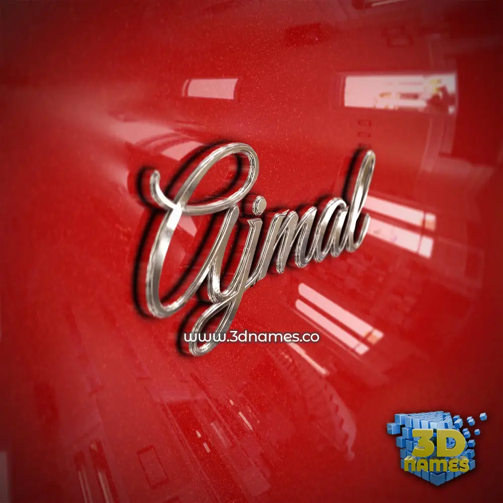 ajmal in Car Paint style - 3D name wallpaper