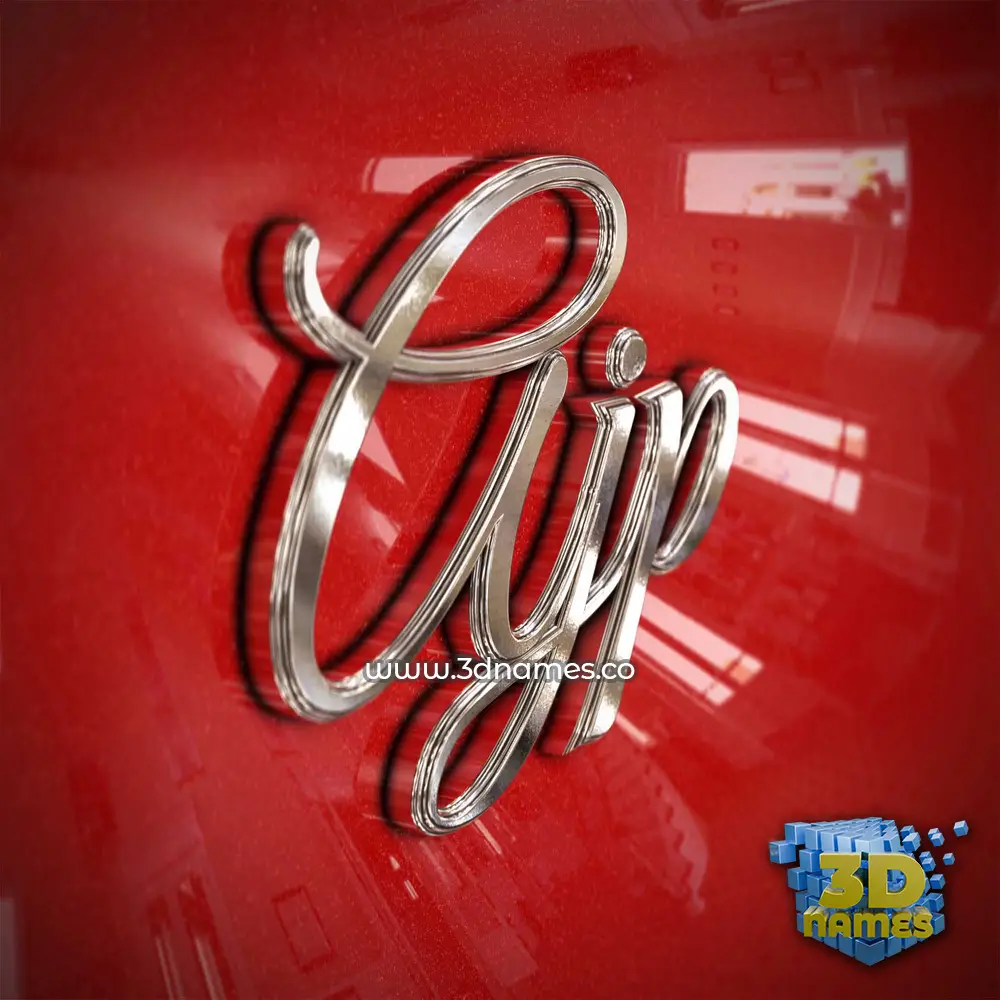 ajp in Car Paint style - 3D name wallpaper