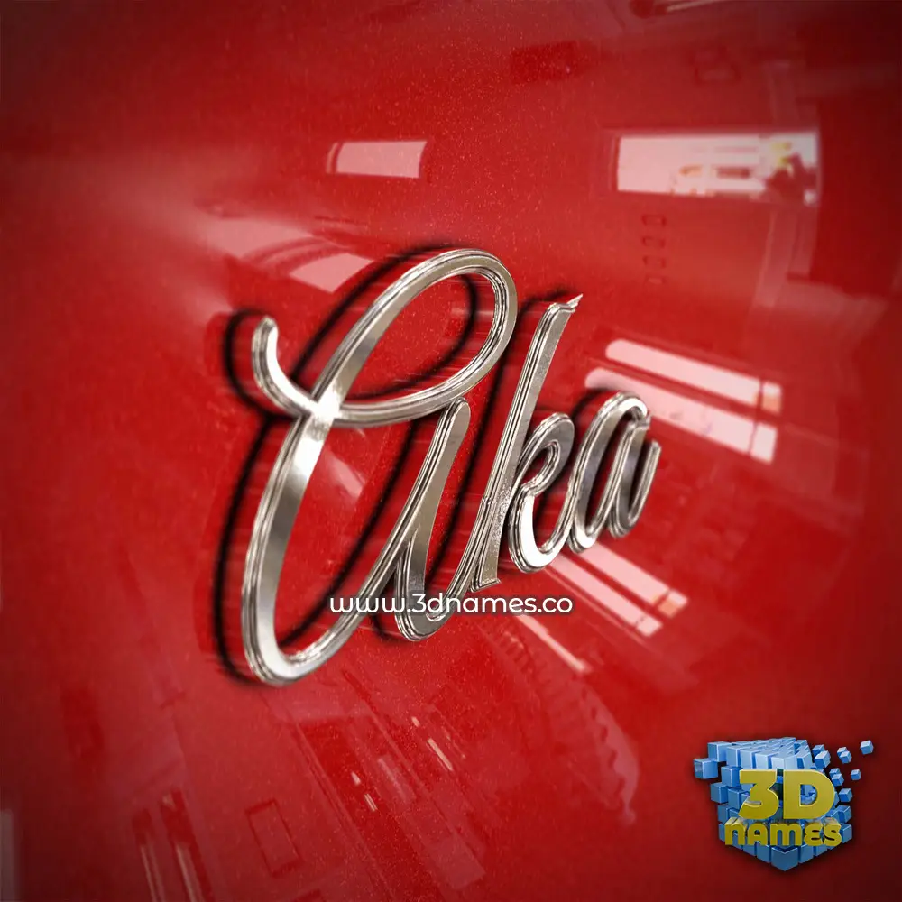 aka in Car Paint style - 3D name wallpaper