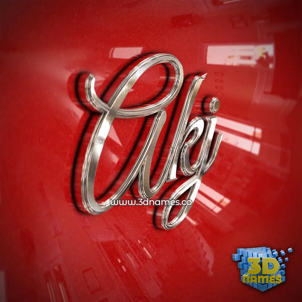 akj in Car Paint style - 3D name wallpaper