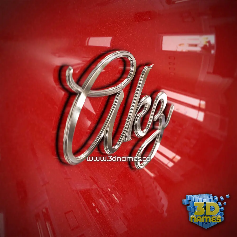 akz in Car Paint style - 3D name wallpaper