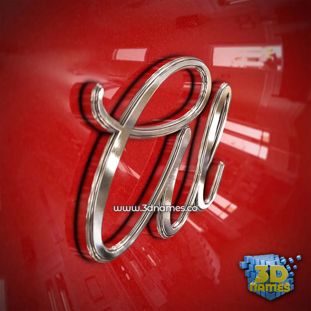 al in Car Paint style - 3D name wallpaper