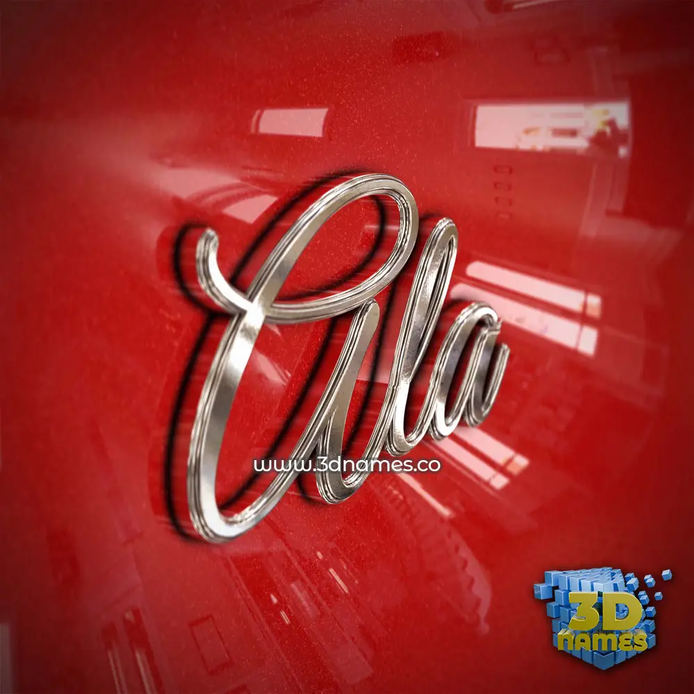 ala in Car Paint style - 3D name wallpaper