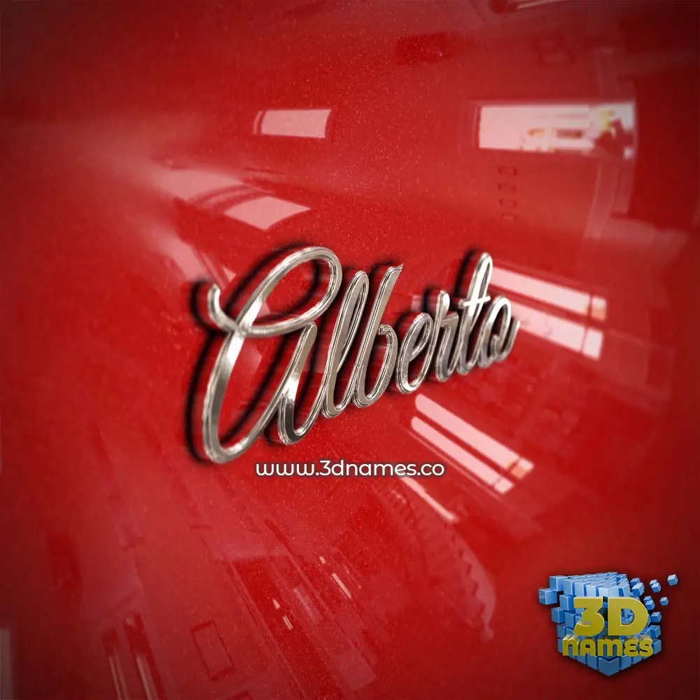 alberto in Car Paint style - 3D name wallpaper