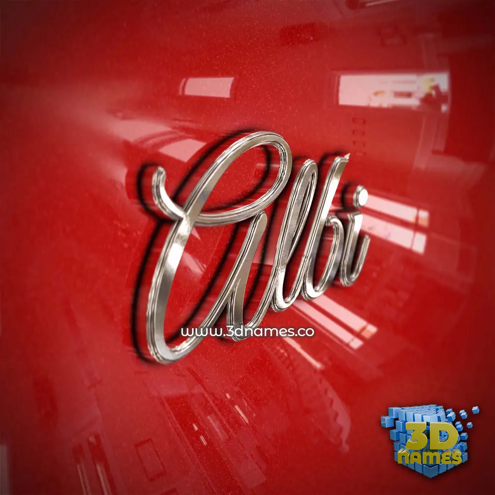 albi in Car Paint style - 3D name wallpaper