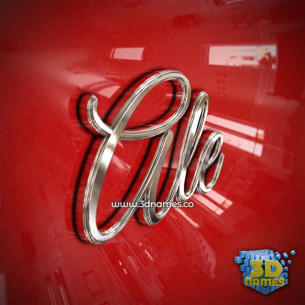 ale in Car Paint style - 3D name wallpaper