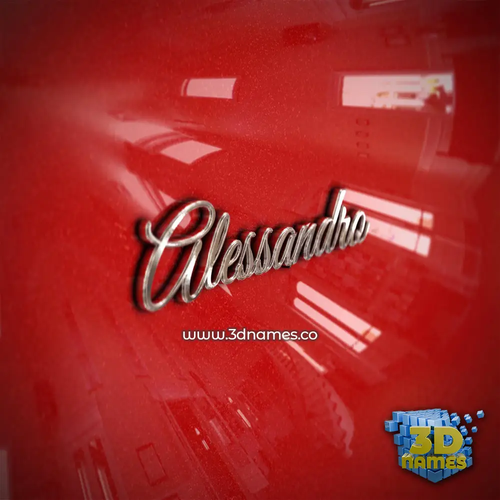 alessandro in Car Paint style - 3D name wallpaper