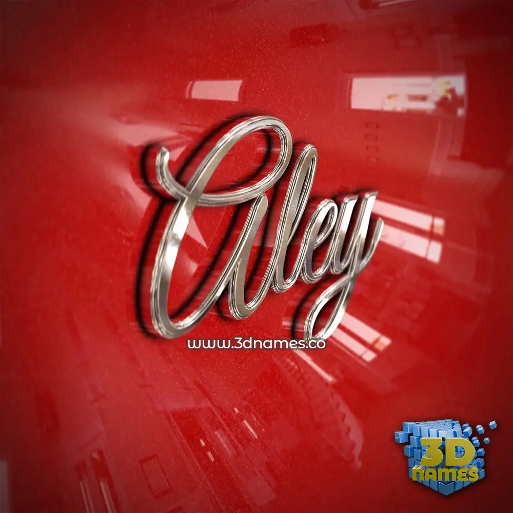 aley in Car Paint style - 3D name wallpaper