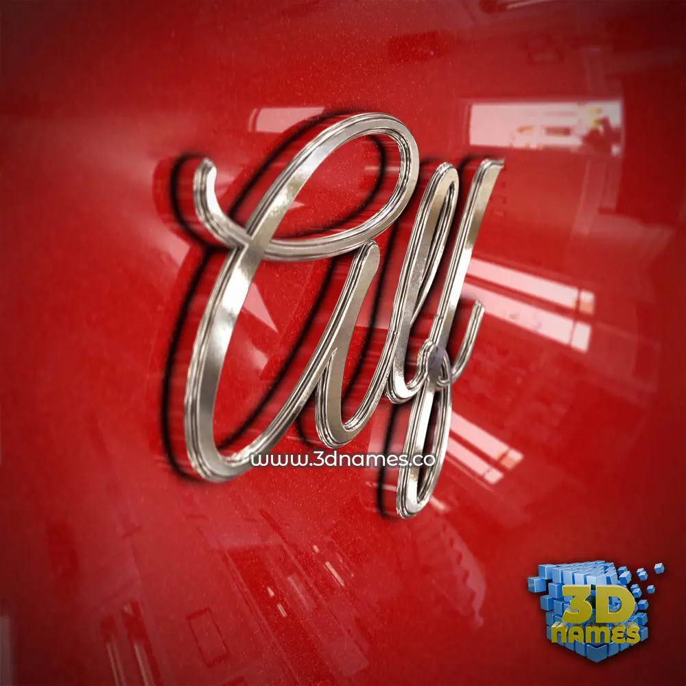 alf in Car Paint style - 3D name wallpaper