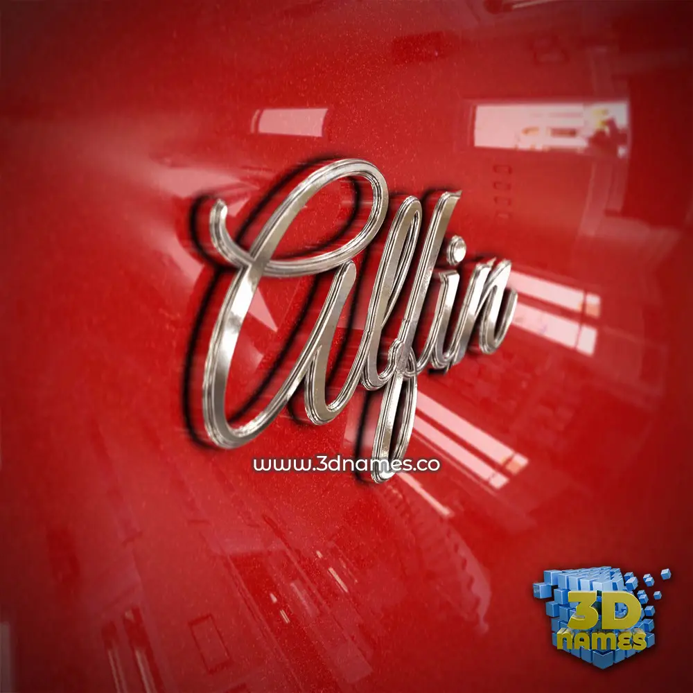 alfin in Car Paint style - 3D name wallpaper