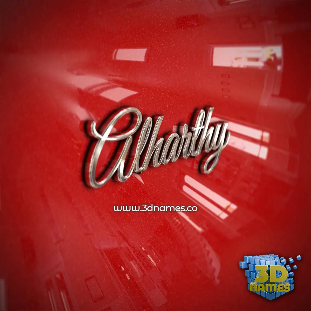 alharthy in Car Paint style - 3D name wallpaper