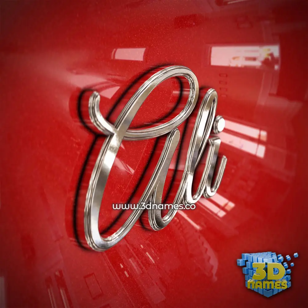 ali in Car Paint style - 3D name wallpaper