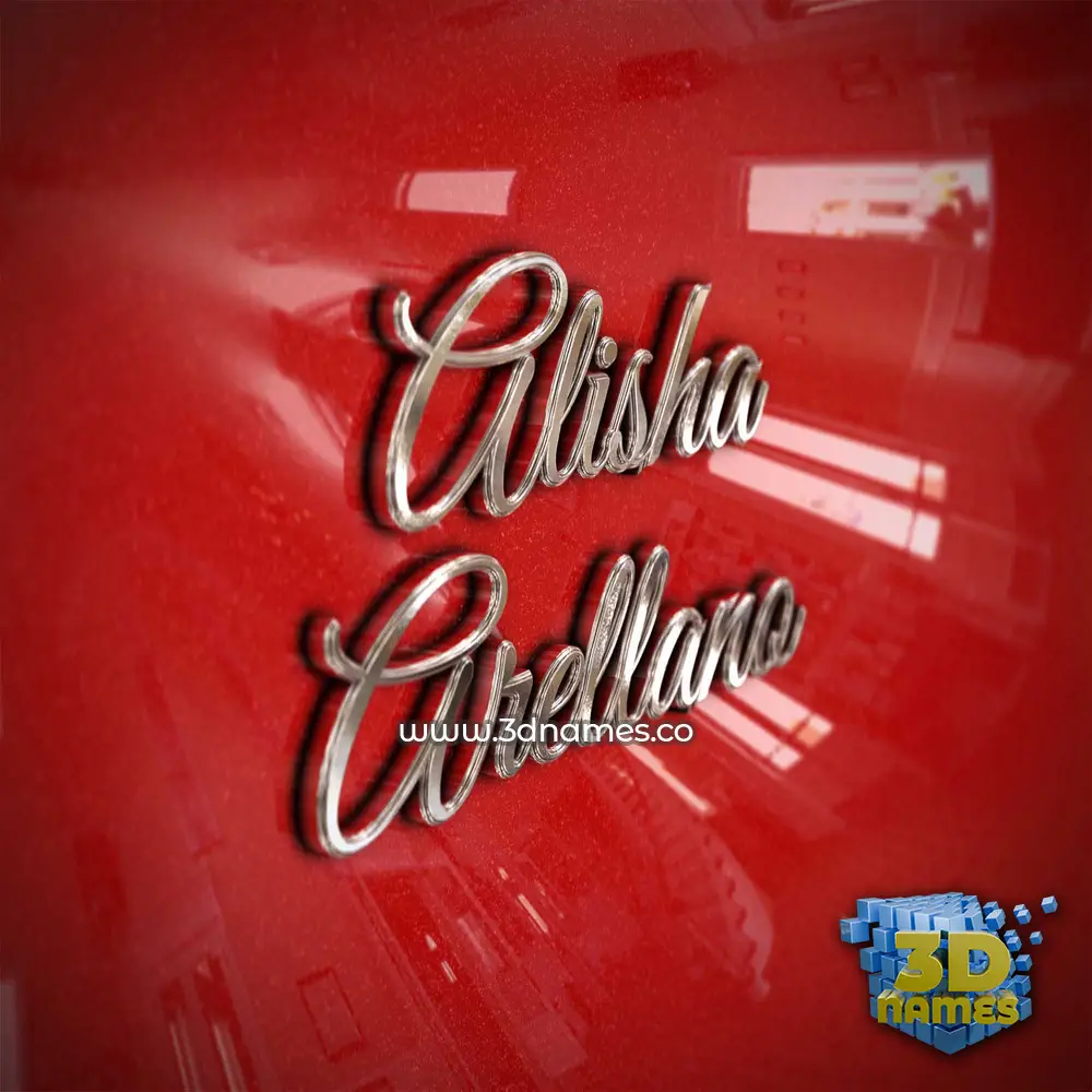 alisha arellano in Car Paint style - 3D name wallpaper