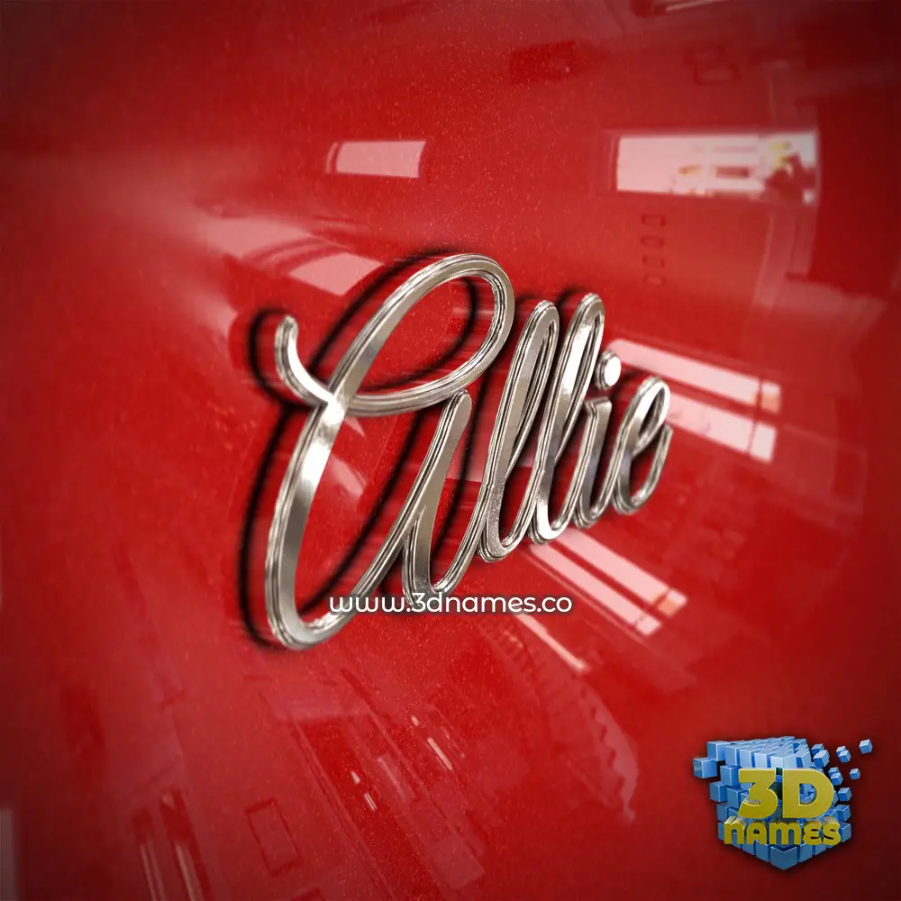 allie in Car Paint style - 3D name wallpaper