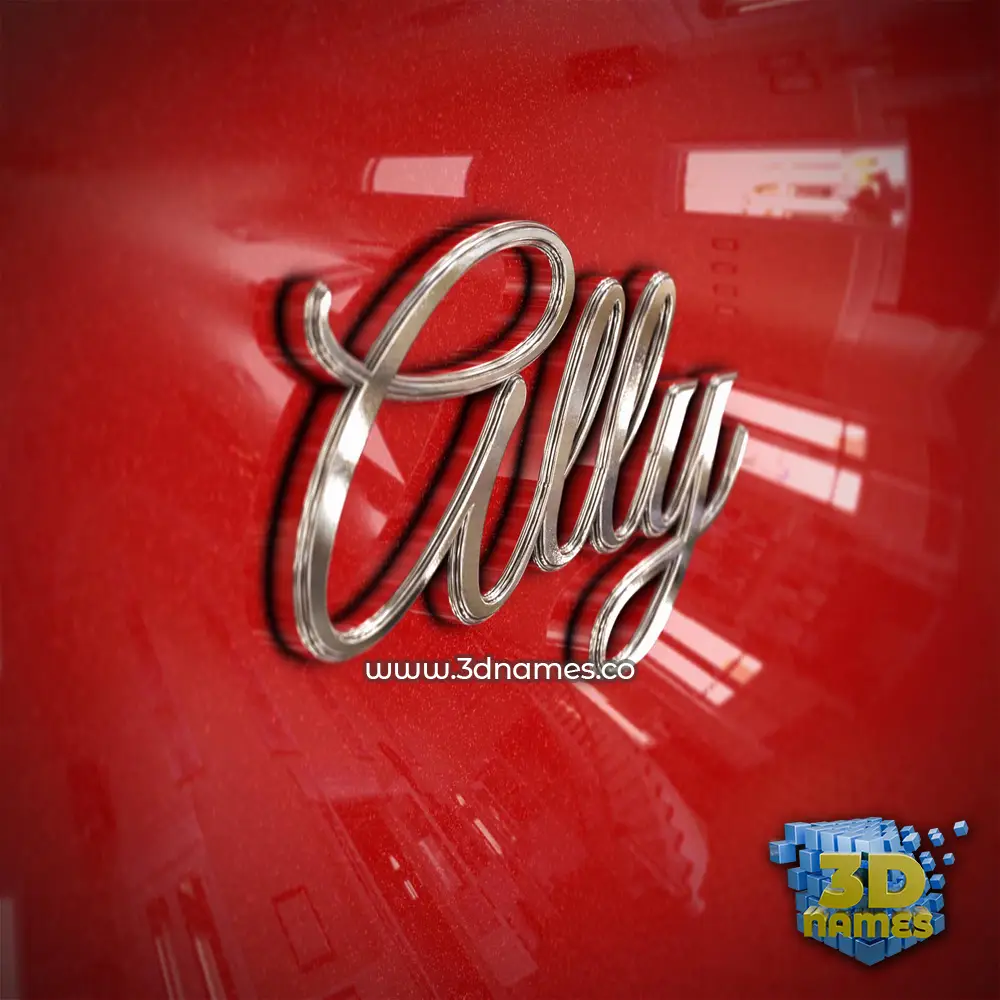 ally in Car Paint style - 3D name wallpaper