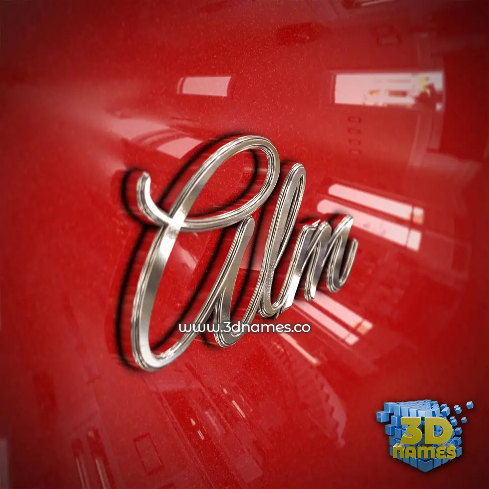 alm in Car Paint style - 3D name wallpaper