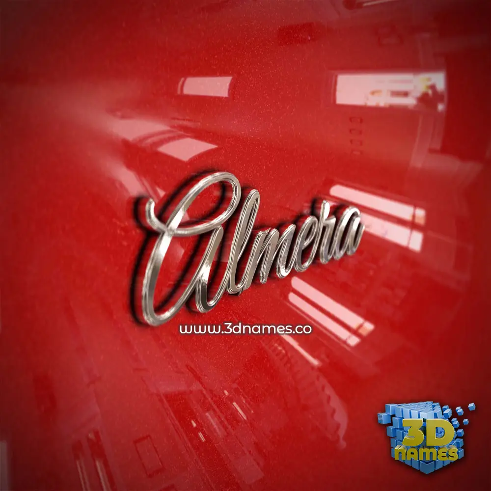 almera in Car Paint style - 3D name wallpaper