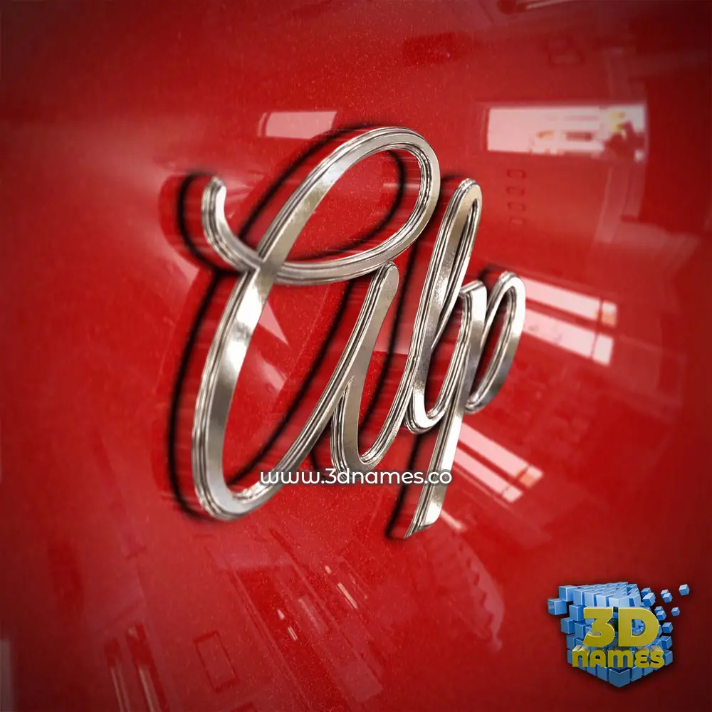 alp in Car Paint style - 3D name wallpaper