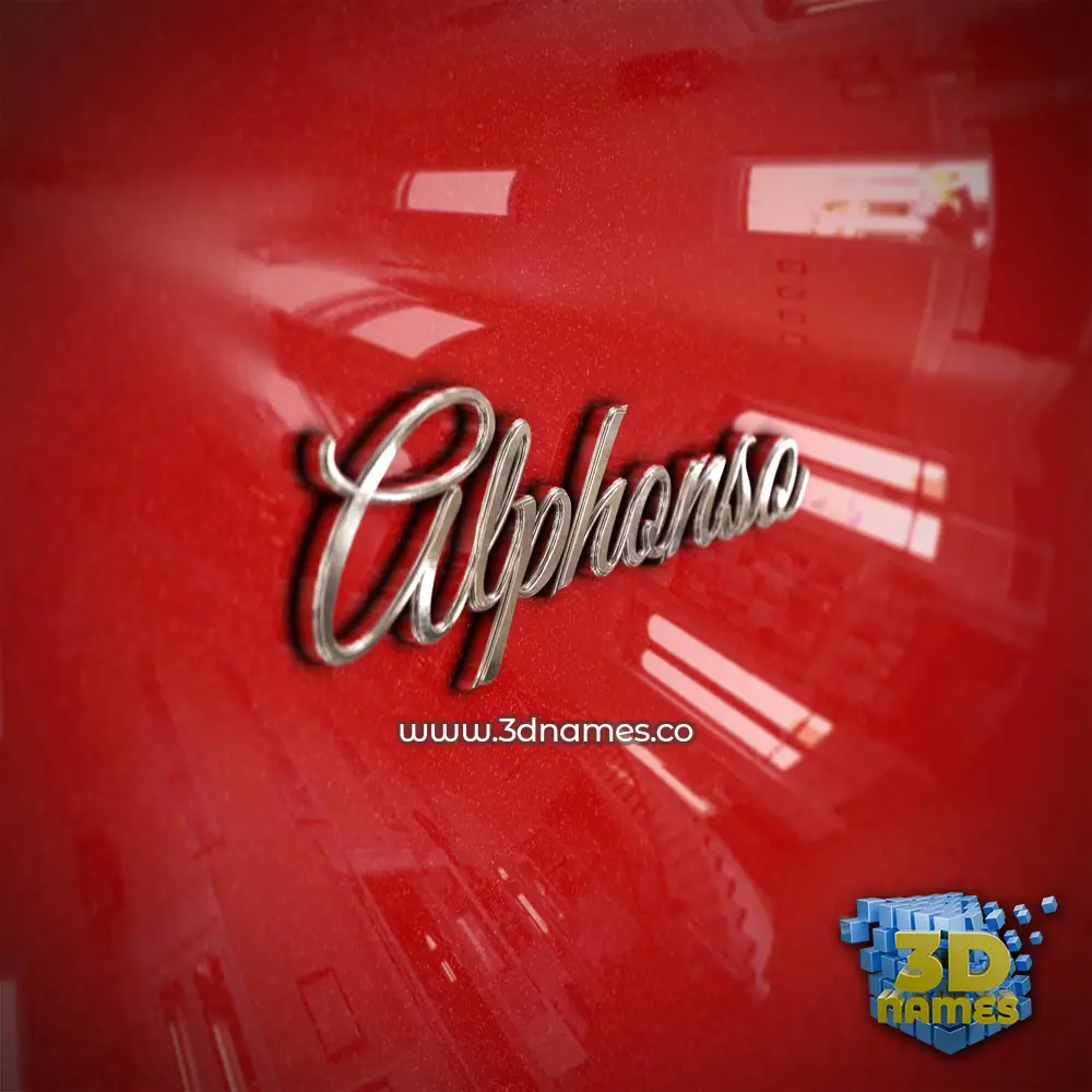alphonso in Car Paint style - 3D name wallpaper