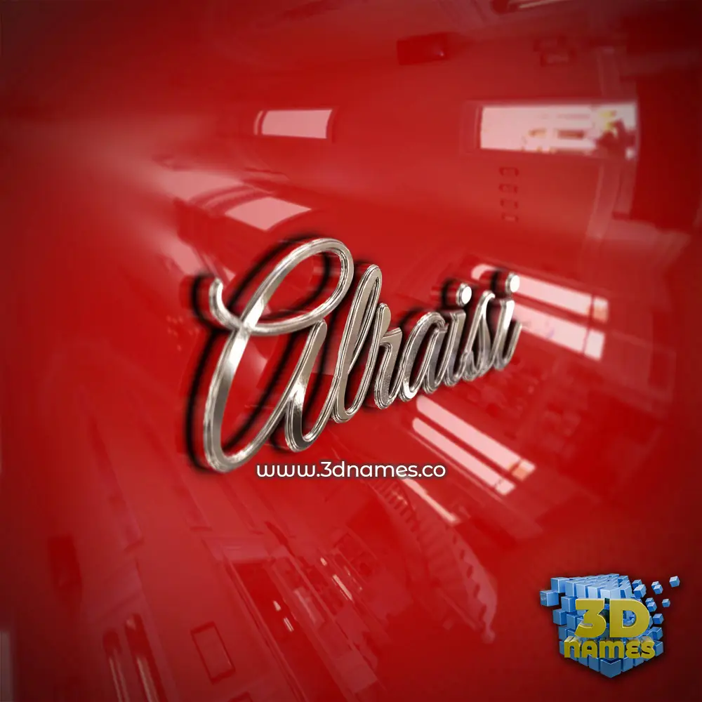 alraisi in Car Paint style - 3D name wallpaper