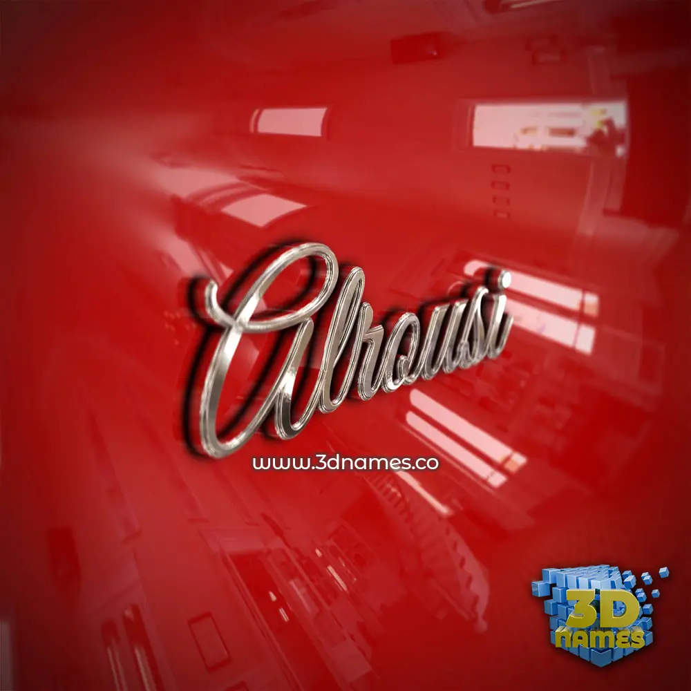 alrousi in Car Paint style - 3D name wallpaper
