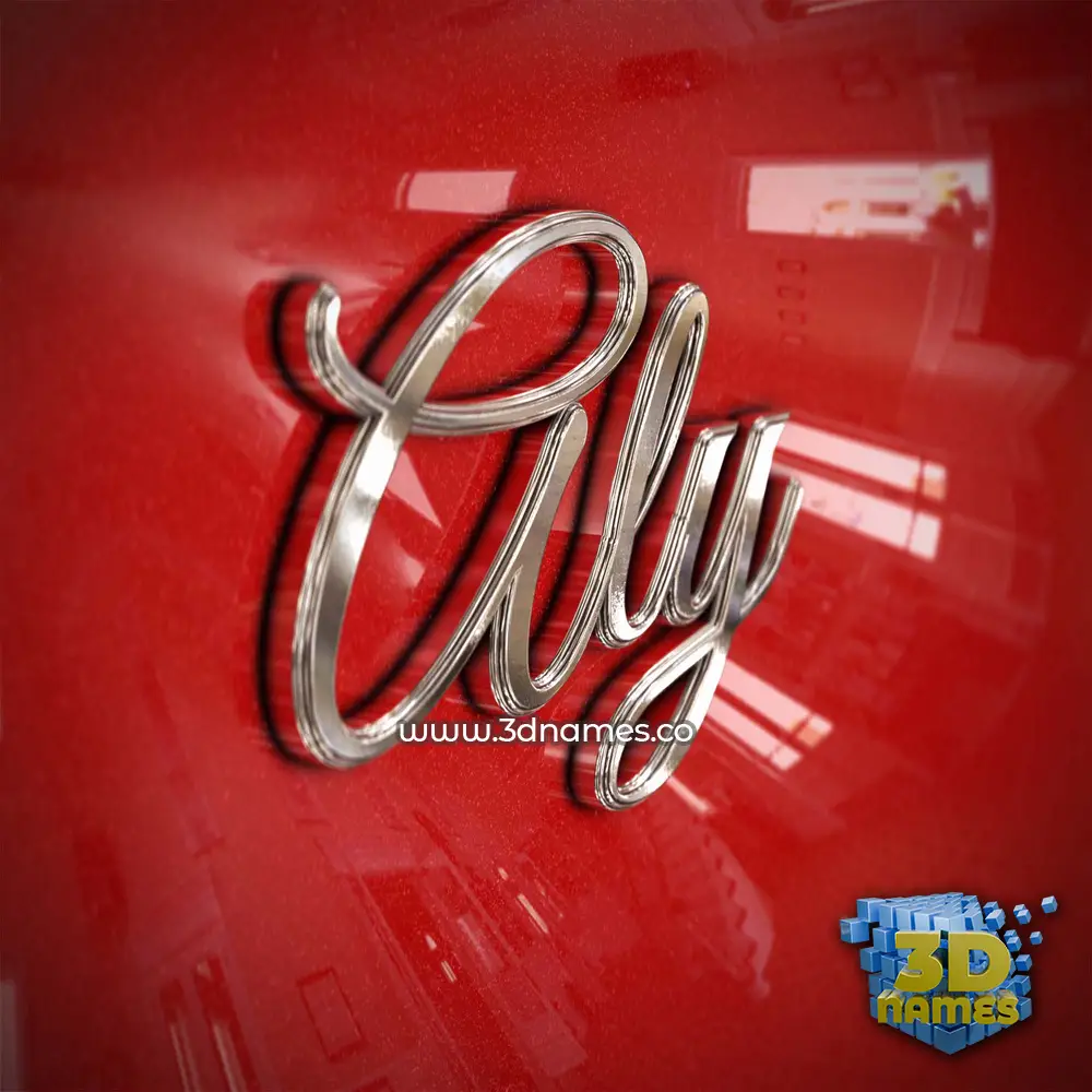aly in Car Paint style - 3D name wallpaper