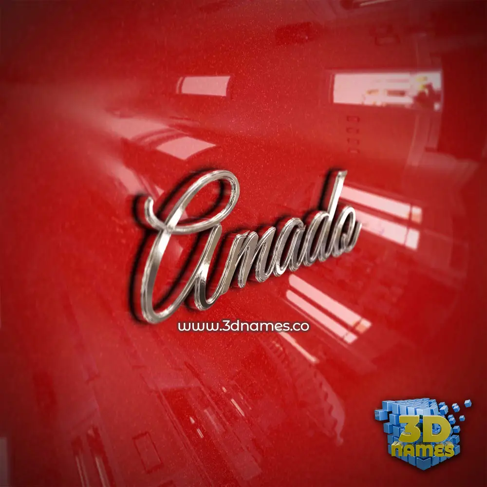 amado in Car Paint style - 3D name wallpaper