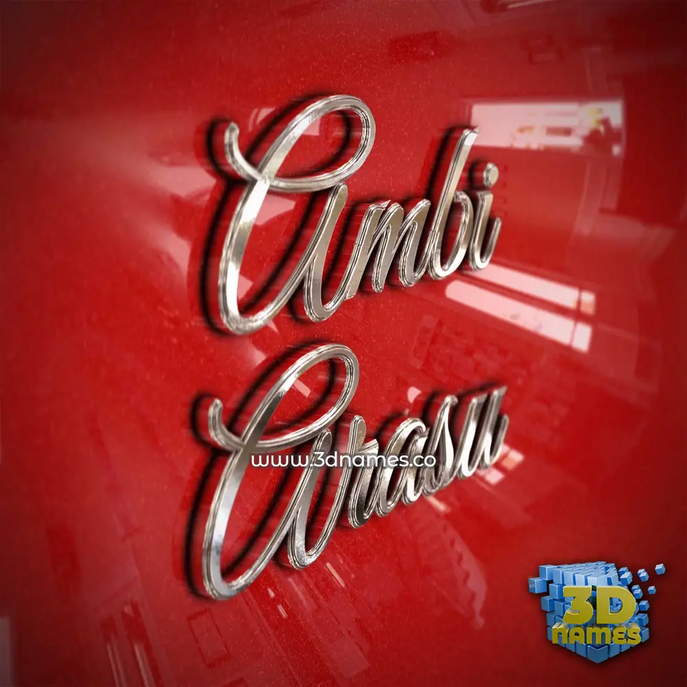 ambi arasu in Car Paint style - 3D name wallpaper