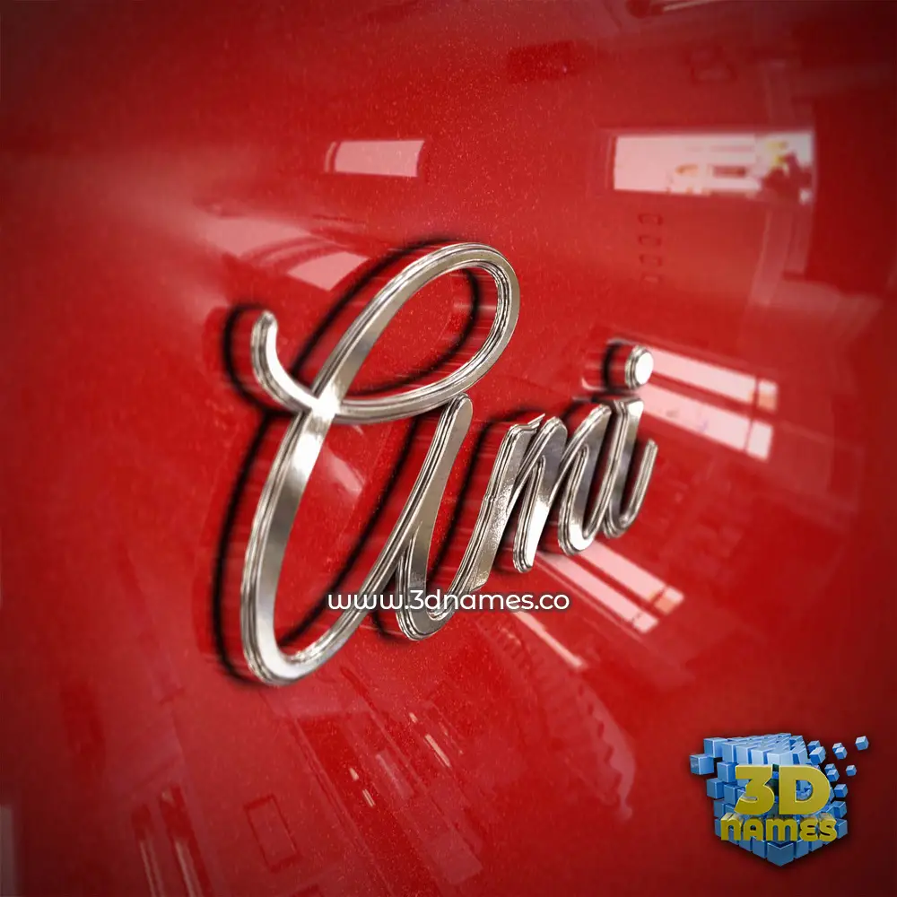 ami in Car Paint style - 3D name wallpaper