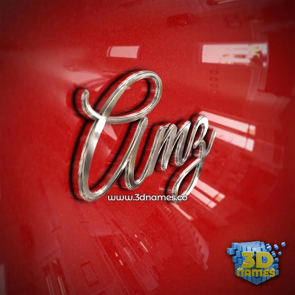 amz in Car Paint style - 3D name wallpaper